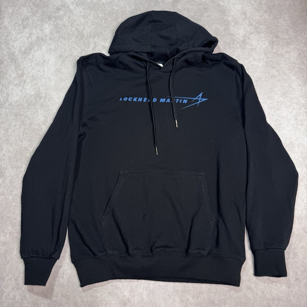 Lockheed Martin Hoodie Sweatshirt Military Aircraft Men's Black Size M